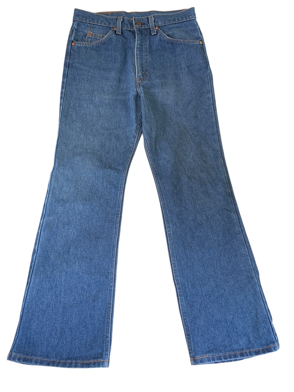 Vintage Levis 517 Orange Tab Bootcut Jeans Mid Wash Made in USA 29x28